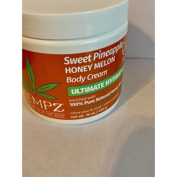 Hempz Sweet Pineapple Honey Melon Body Cream Ultimate Hydration LUX 16oz Seed - Picture 3 of 7